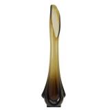Vintage Viking Smoke Brown Swung Glass Vase