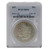 1897 Morgan Silver Dollar PCGS MS64