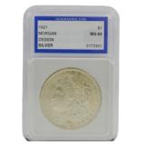 1921 Morgan Silver Dollar MS-65 IGS Graded