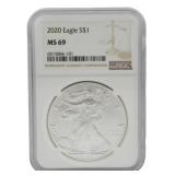 2020 American Silver Eagle $1 NGC MS69
