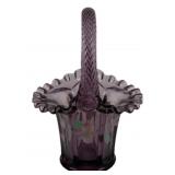 Fenton Glass Basket - 7.5 x 5 x 4