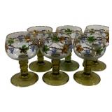 6pc Set German Romer Wine Glasses 4.5" Tall