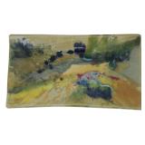 Mid Century Abstract Pottery Tray Strausman