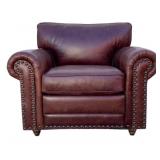 Leather Italia Side Chair w/ nailhead trim