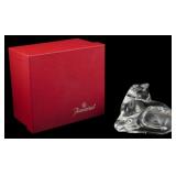 Vintage Baccarat Reclining Cat Figure w/ Box