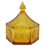 Indiana Tiara Colonial Amber Candy Dish