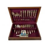 48 Pc W.M. Rogers Flatware Set w/ Wooden Box