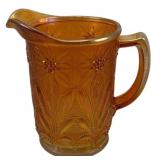 Carnival Glass Pitcher - 6" Tall