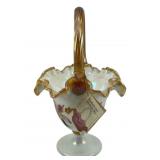 Fenton Glass Basket - 11 x 6 x 7