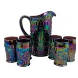 Westmoreland Pitcher & 6 Tumblers