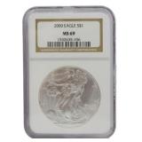 2000 American Silver Eagle Dollar NGC MS69