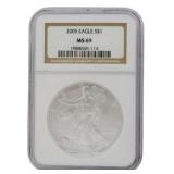 2005 American Silver Eagle Dollar NGC MS69