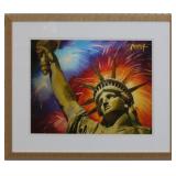 LIBERTY AND FIREWORKS GICLEE BY PETER MAX