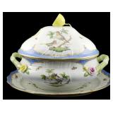 Herend Rothschild Soup Tureen w/ Underplate