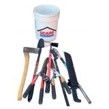 Assorted Garden Tools and Bucket