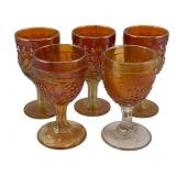 5 Glass Cordials - 4" Tall