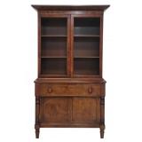 Drexel Bookcase Top Cabinet on Turned Legs