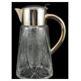 Victorian Style Silver-plated Crystal Carafe