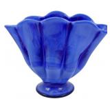 Vintage Fenton Periwinkle Blue Glass Vase 8"