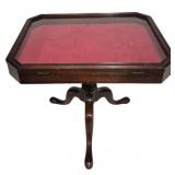 Mahogany Vitrine Display Table 24"x28"x21"