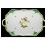 Herend Hungary Rothschild Bird Handled Tray