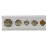 1918 5 Coin Cased Proof Set