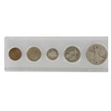 1916 US 5 Coin Cased Proof Set