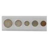 1911 US 5 Coin Cased Proof Set