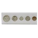 1917 US 5 Coin Cased Proof Set
