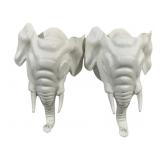 Pair Chelsea House Elephant Head Wall Decor