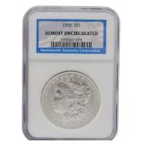 1900 Morgan Silver Dollar NGC Almost Uncirc