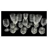 Assorted Glassware & Stems
