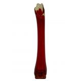 Vintage Swung Art Glass Vase 13.5"