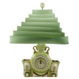 Mid Century Lanshire Ceramic Clock Lamp 22.5"