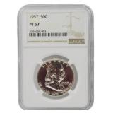 1957 Franklin Half Dollar NGC PF67