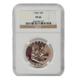 1958 Franklin Half Dollar NGC PF66
