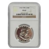1956 Type 2 Franklin Half Dollar NGC PF67