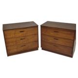 Pair Lane Mid-Century 3 Drawer Chests