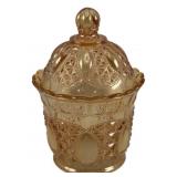 Carnival Glass Candy Dish -7.5" Tall