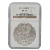 2012 Silver Eagle Dollar NGC Graded MS69