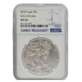 2018 Silver Eagle Dollar Early Releases MS69