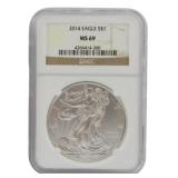 2014 American Silver Eagle Dollar NGC MS69