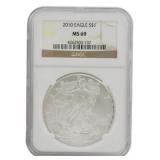 2010 Silver Eagle Dollar NGC MS69