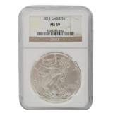 2013 Silver Eagle Dollar NGC Graded MS69