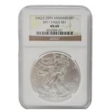 2011 Silver Eagle Dollar 25th Anniversary
