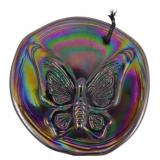 Vtg Carnival Glass Butterfly Medallion 3"