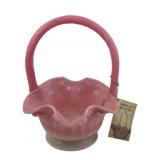 Fenton Glass Basket - 8.5 x 6 x 6.5