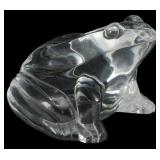 Vintage Baccarat Crystal Frog Figure 3"