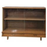 Mid Century Bookcase w/ Glass Doors