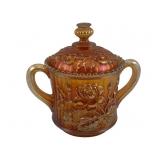 Carnival Glass Candy Dish - 7" Tall
